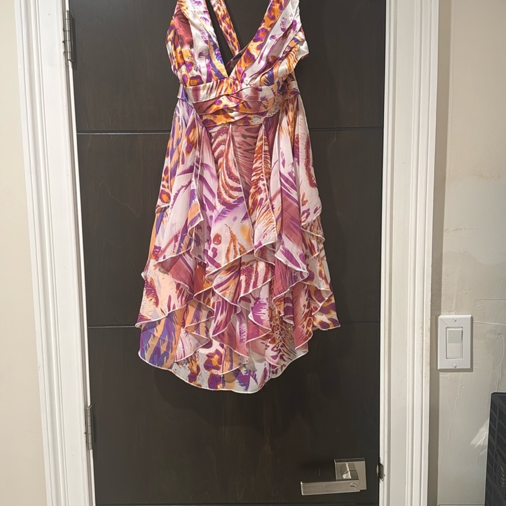 Arden B Pink and Purple High Low Dress